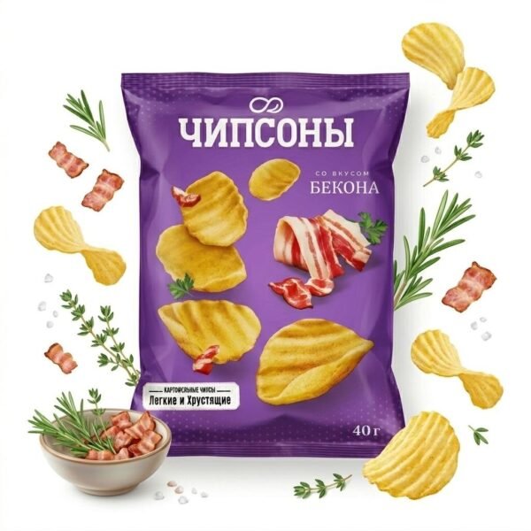 Чипсы Чипсоны со вкусом бекона 40 г