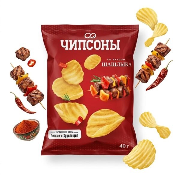 Чипсы Чипсоны со вкусом шашлыка 40 г