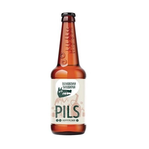 Пиво Волковская пивоварня PILS 5,2% алк. 450 мл стекло